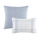 Morgan - 6 Piece California King Jacquard Oversized Comforter Set - White / Blue - Simple Home Plus