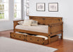 Oakdale - Wood Twin Daybed with Trundle - Rustic Honey - Simple Home Plus