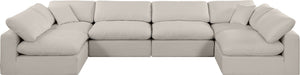 Comfy - 6 Piece Linen Modular Armless Sectional - Simple Home Plus