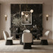 Marlowe - Linen Textured Fabric Upholstered Swivel Dining Side Chair - Stained Black - Simple Home Plus