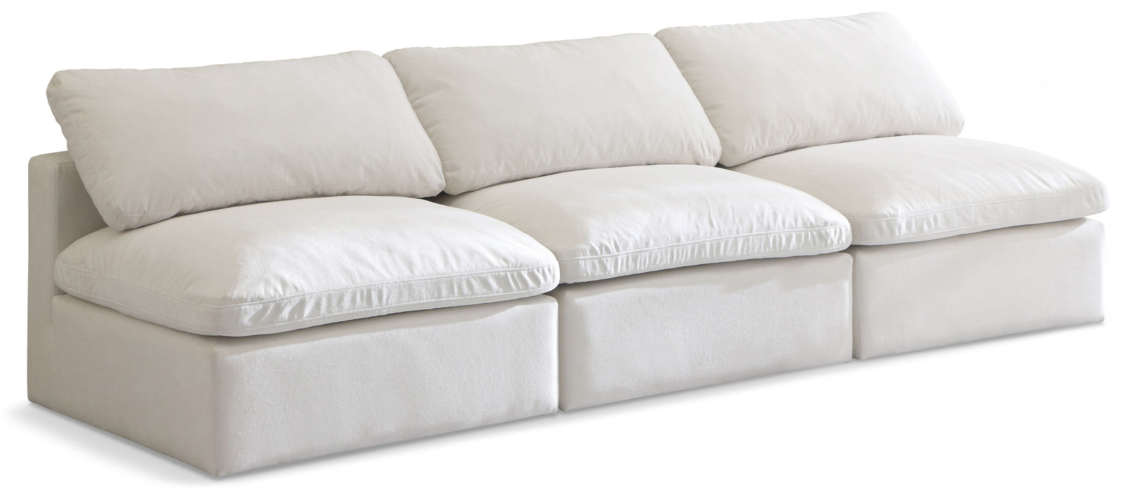 Plush - Modular Armless 3 Seat Sofa - Simple Home Plus