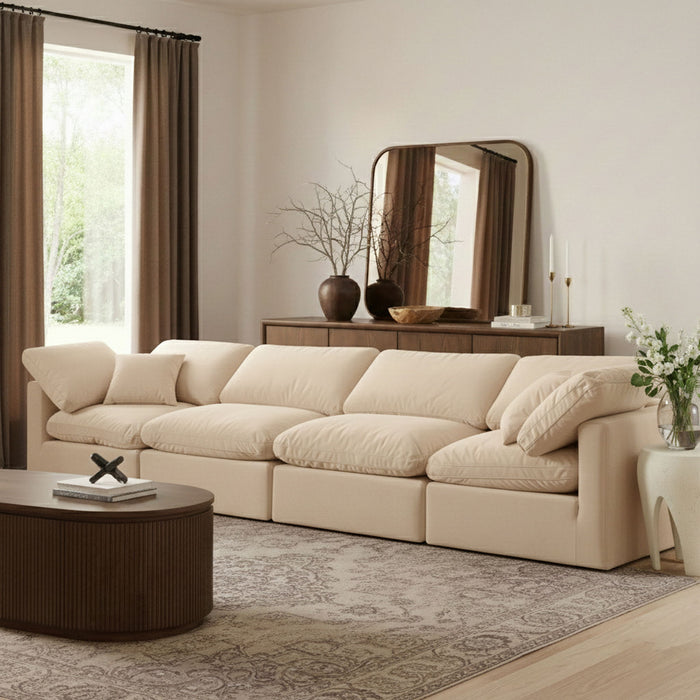 Indulge - Velvet 4 Seat Modular Sofa - Simple Home Plus