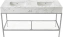 Marmo - Engineered Marble Bathroom Vanity With Chrome Base - Simple Home Plus