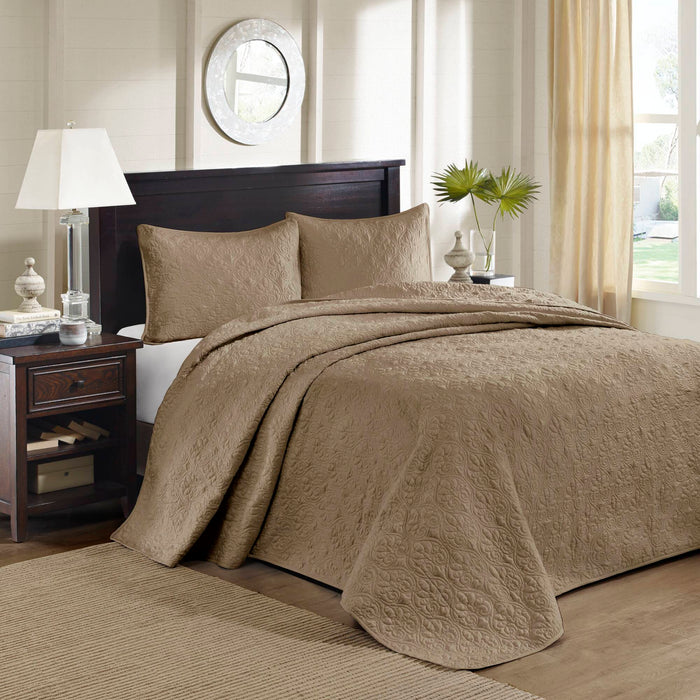 Quebec - King Reversible Bedspread Set - Neutral - Simple Home Plus