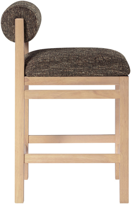 Roundhill - Fabric Counter Stool - Natural Frame - Simple Home Plus