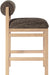 Roundhill - Fabric Counter Stool - Natural Frame - Simple Home Plus