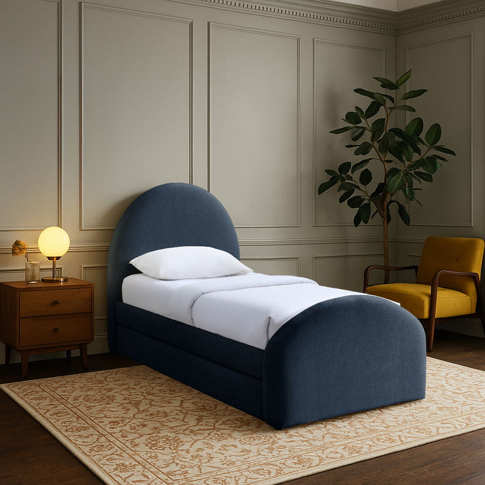 Andaz - Chenille Fabric Upholstered Trundle Bed - Simple Home Plus