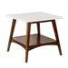 Parker - End Table - Off-White / Pecan - Simple Home Plus