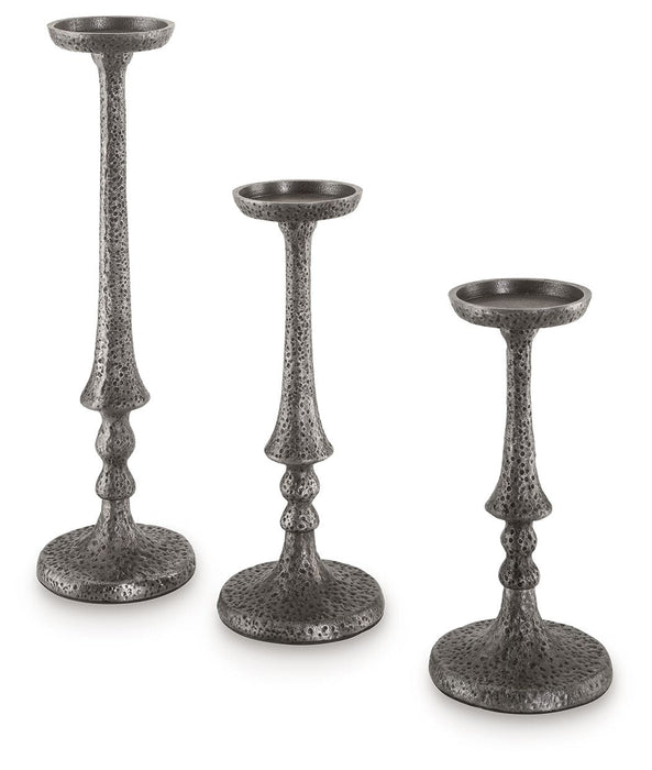 Eravell - Pewter Finish - Candle Holder Set (Set of 3) - Simple Home Plus