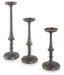 Eravell - Pewter Finish - Candle Holder Set (Set of 3) - Simple Home Plus
