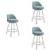 Erika - Modern Transitional Swivel Wood Counter Height Kitchen Bar Stool - Simple Home Plus