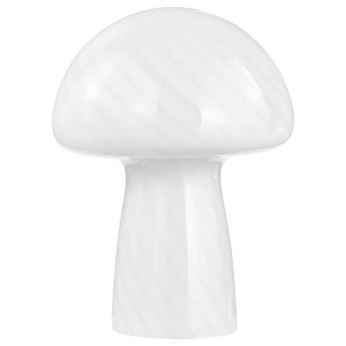Kanaby - Mushroom Shaped Glass Bedside Table Lamp - White - Simple Home Plus