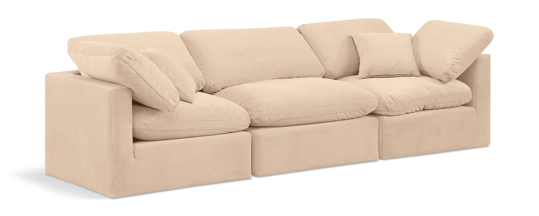 Indulge - Velvet 3 Seat Modular Sofa - Simple Home Plus