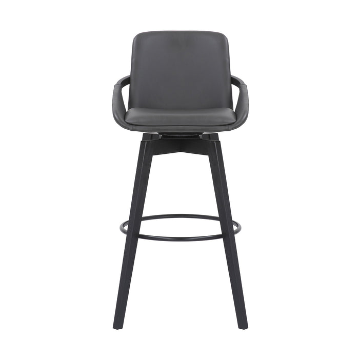 Baylor - Swivel Bar Stool With Black Frame - Simple Home Plus