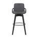 Baylor - Swivel Bar Stool With Black Frame - Simple Home Plus