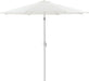 Fiji - Aluminum Patio Umbrella With Round Teak And White Base - Simple Home Plus