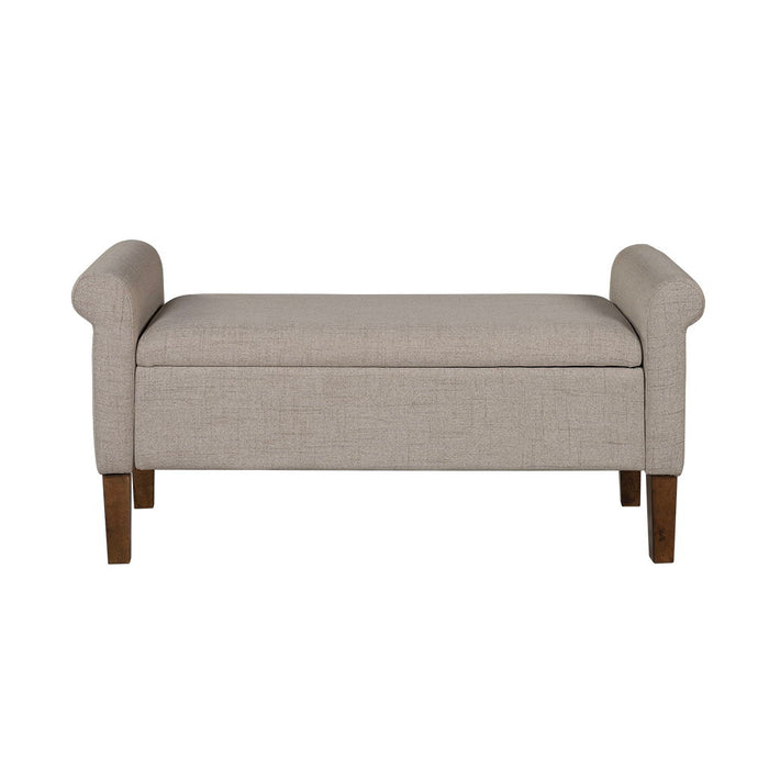 Aubrey - Upholstered Storage Bench - Cream - Simple Home Plus