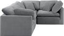 Indulge - Velvet 4 Piece Modular Corner Sectional - Simple Home Plus