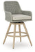 Seton Creek - Beige / Gray - Barstool With Cushion (Set of 2) - Simple Home Plus