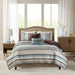 Princeton - 5 Piece Reversible Coverlet Set - Blue - Simple Home Plus