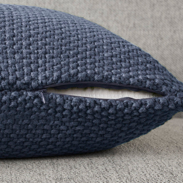 Bree Knit - Square Pillow Cover - Indigo - Simple Home Plus