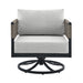 Alegria - Outdoor Patio Swivel Rocking Chair With Cushions - Black / Gray - Simple Home Plus