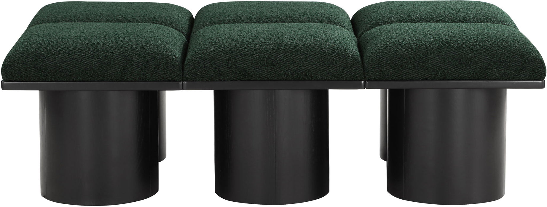 Pavilion - 6 Piece Modular Bench With Black Base - Simple Home Plus