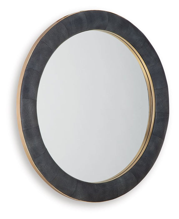 Corinsworth - Accent Mirror - Charcoal / Brass Finish - Simple Home Plus