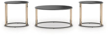 Hannerly - Black / Gold Finish - Occasional Table Set (Set of 3) - Simple Home Plus