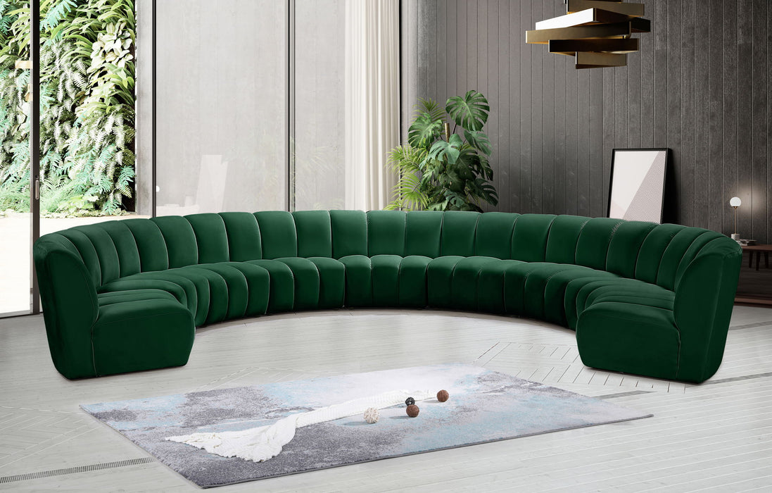 Infinity - 9 Piece Velvet Modular Sectional - Simple Home Plus