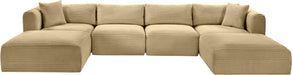 Shaggy - 6 Piece Modular Sectional With 2 Ottomans - Simple Home Plus