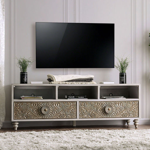 Jakarta - TV Stand - Antique White - Simple Home Plus