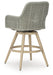 Seton Creek - Beige / Gray - Barstool With Cushion (Set of 2) - Simple Home Plus