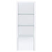 Jude - 3-Shelf Engineered Wood Media Tower - High Gloss White - Simple Home Plus