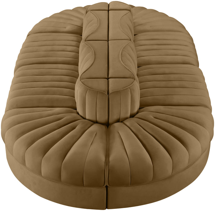Rummi - Oval Velvet Performance Fabric Upholstered 8 Piece Modular Sectional - Simple Home Plus