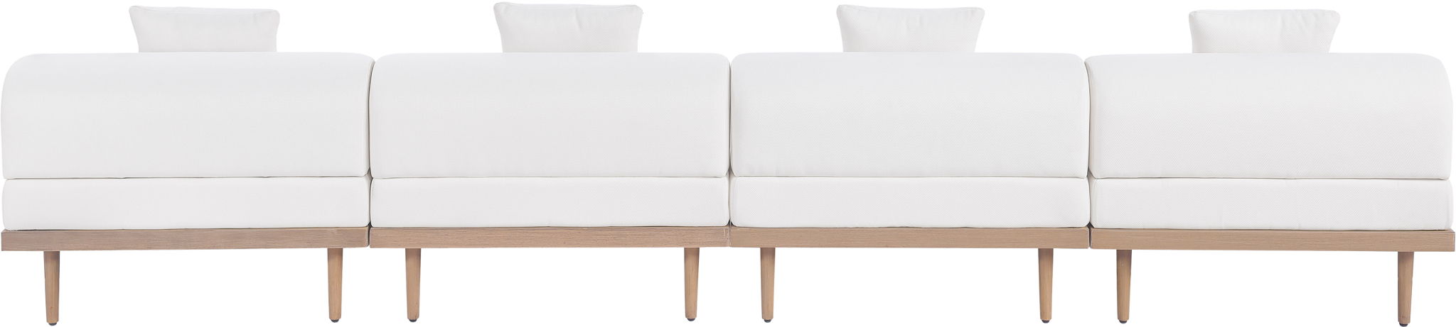 Laguna - 4 Piece 142" Upholstered Outdoor Patio Modular Armless Sofa - Simple Home Plus