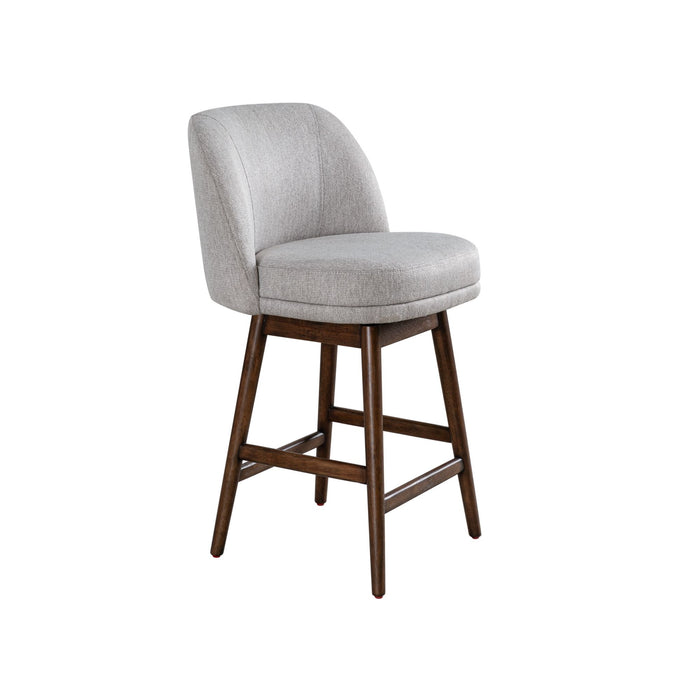 Sadie - Solid Wood Upholstered 26" Counter Height Swivel Barstool - Simple Home Plus