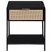 Amherst - 1-Drawer Radio Weave Rattan Metal Side Table - Simple Home Plus