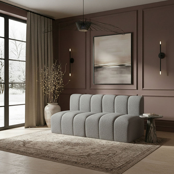 Arc - Boucle Fabric 2 Seats Modular Sofa - Simple Home Plus