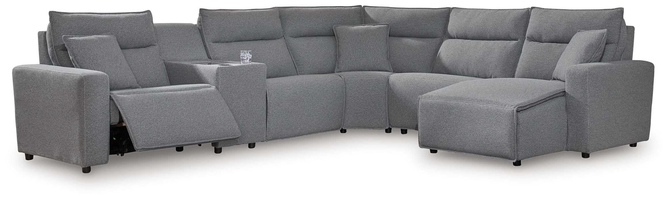 ModMax II - Salt And Pepper - Reclining Sectional - Simple Home Plus