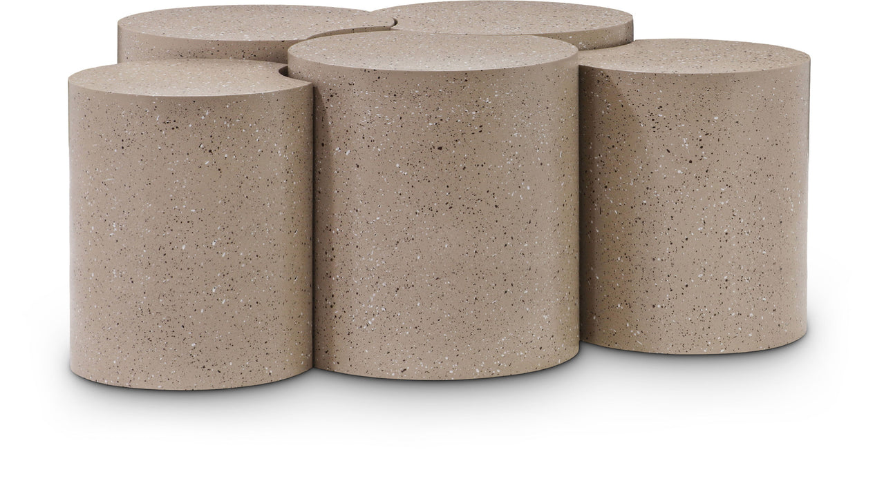 Dimple - 20" 5 Piece Modular Coffee Table - Terazzo Finish - Simple Home Plus