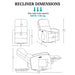 Dakota - Power Recliner 3-in-1 With Swivel, Glider, USB Ports - Blue - Simple Home Plus