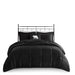 Alton - Full/Queen Plush Sherpa Down Alternative Comforter Set - Black - Simple Home Plus