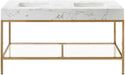 Marmo - Engineered Marble Bathroom Vanity With Gold Base - Simple Home Plus