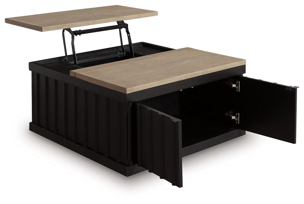 Rylandyn - Lift Top Cocktail Table - Black / Light Brown - Simple Home Plus