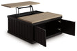 Rylandyn - Lift Top Cocktail Table - Black / Light Brown - Simple Home Plus