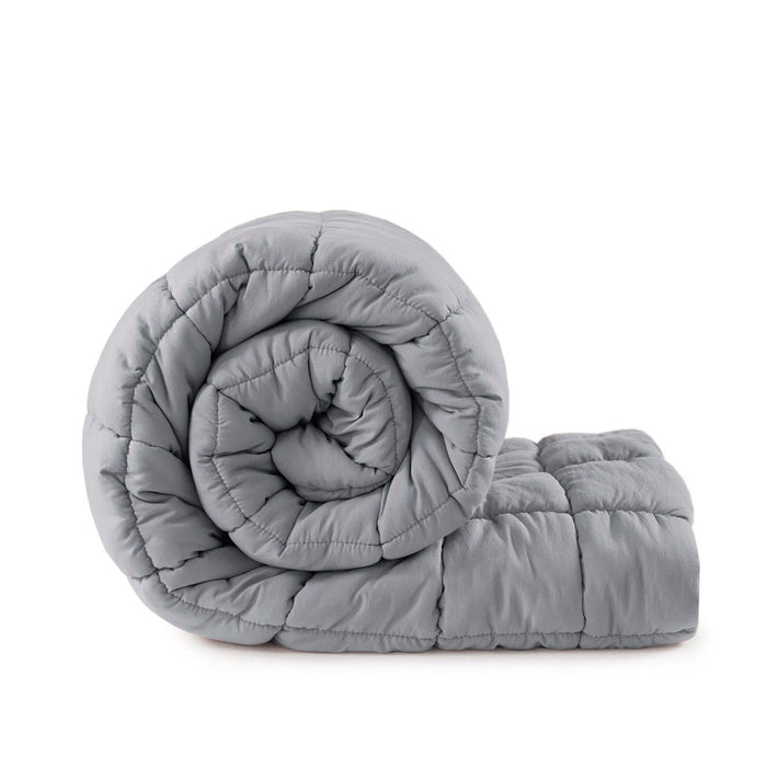 Dream Puff - Down Alternative Twin Comforter Set - Gray - Simple Home Plus