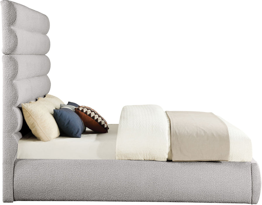 Adam - Boucle Fabric Bed With 70.5" Headboard - Simple Home Plus