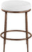 Ferro - Upholstered Backless Counter Stool With Brushed Bronze Base - Simple Home Plus