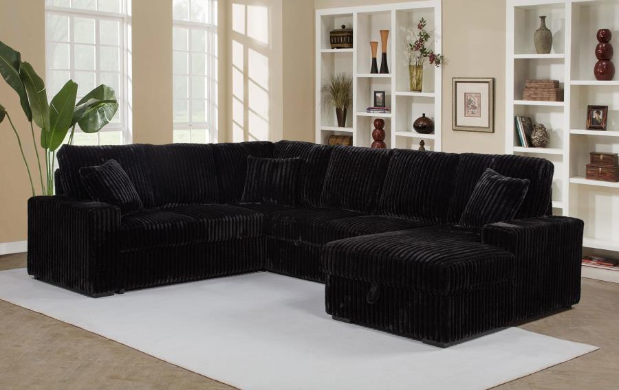 Devonshire - Sleeper Sectional Sofa Storage Chaise - Simple Home Plus
